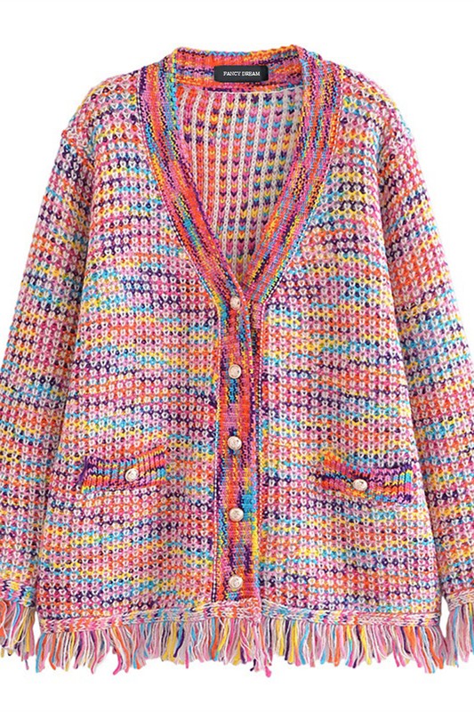 Fringe Knit Jacket