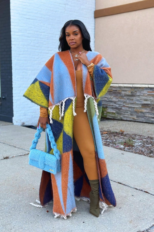 Naomi | Multicolor Abstract Duster Sweater PRE-ORDER 12/25-12/31