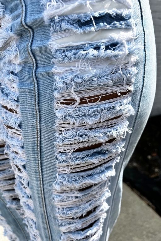 Denim Dreams | High Waist Distressed Slits Jeans