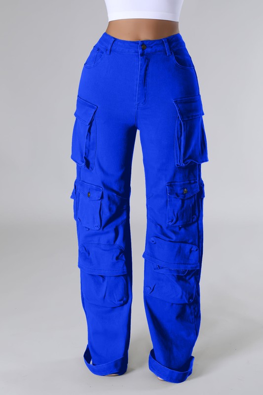 Joy Cargo Pants Royal Blue