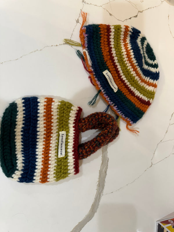 Crochet Hat & Matching Purse