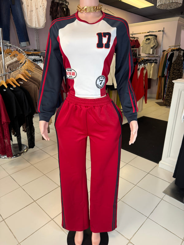 Graphic Patchwork Fleece two piece