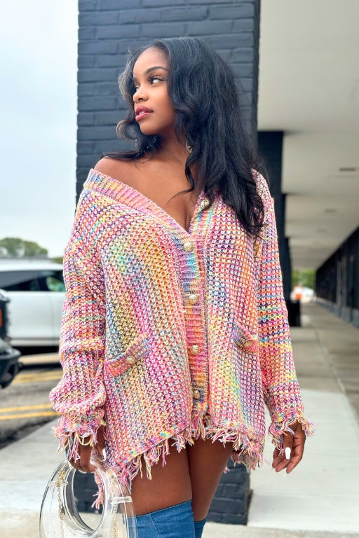 Pretty Posse | Fringe Cardigan Sweater