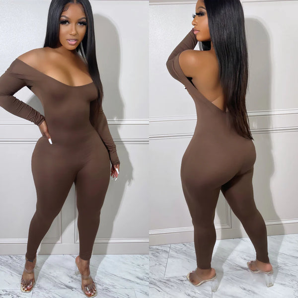 Chocolate Scoop Neck Bodysuit