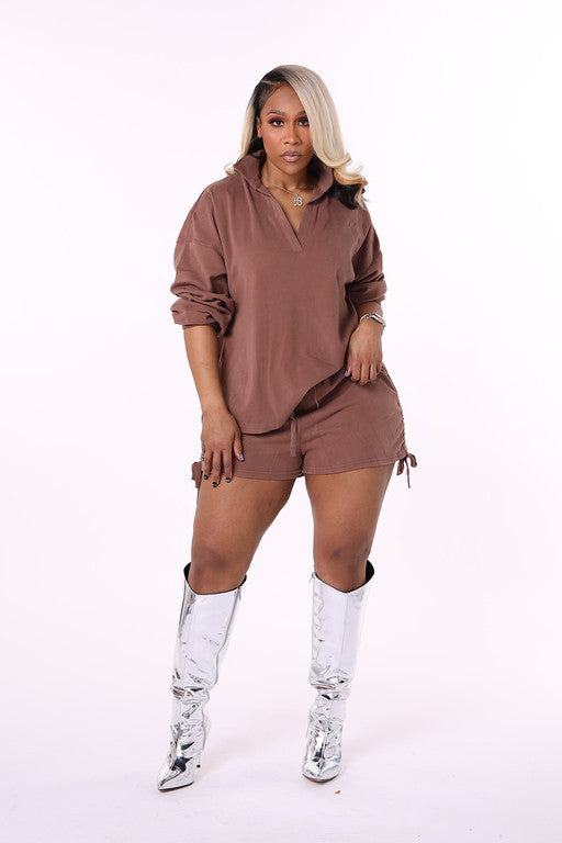 On The Go 2pc Top and Shorts Set